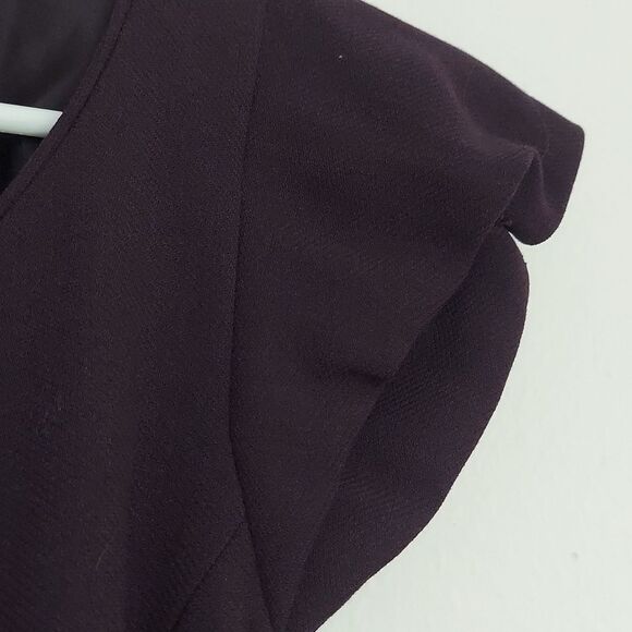 J. Crew Dark Purple Sheath Dress with Flutter Cap Sleeves - Picture 7 of 9